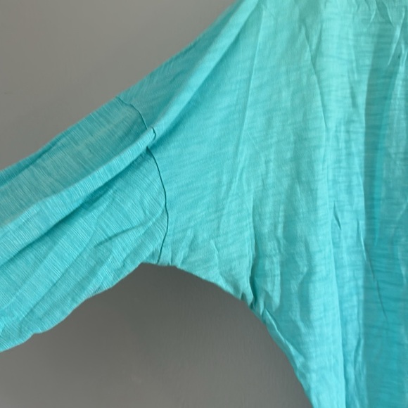 Lilly Pulitzer, 100% Pima Cotton Women's Aqua Long Sleeve Top size M - Picture 6 of 7